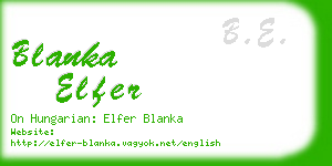 blanka elfer business card
